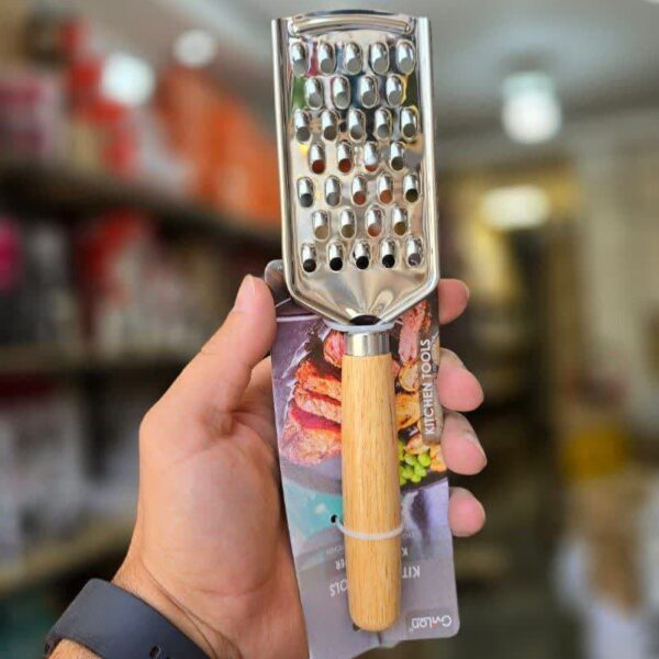 رنده استیل درشت دسته چوبی کد 2496