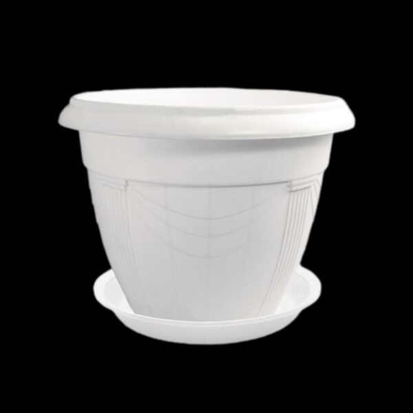 گلدان گلرو3(19*21)  سفید 24عددی کد2886