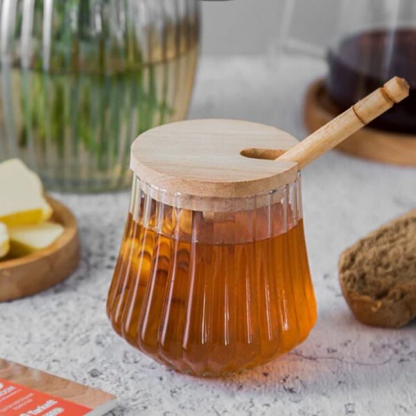 ظرف عسل درب چوبی لورنس 12عددی کد2127